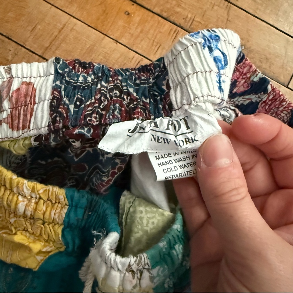 Multicolor Patchwork Women's Pants Size S 100% Co… - image 8